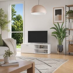 High Gloss White TV Cabinet for Media Storage