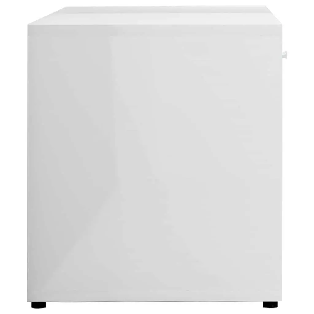 High Gloss White TV Cabinet for Media Storage