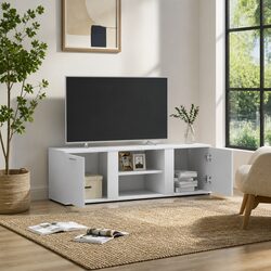 Quality TV Cabinet White 120x34x37 cm with 2 Doors