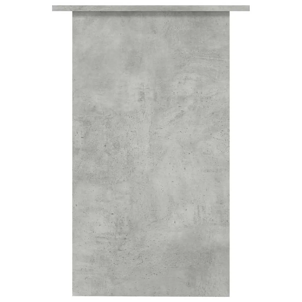 Grey Engineered Wood Computer Desk with Shelf