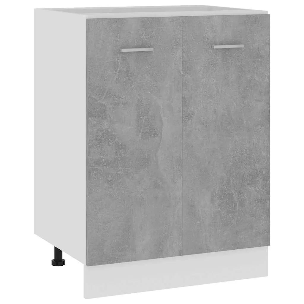 Grey Storage Cupboard with Two Doors and Shelves