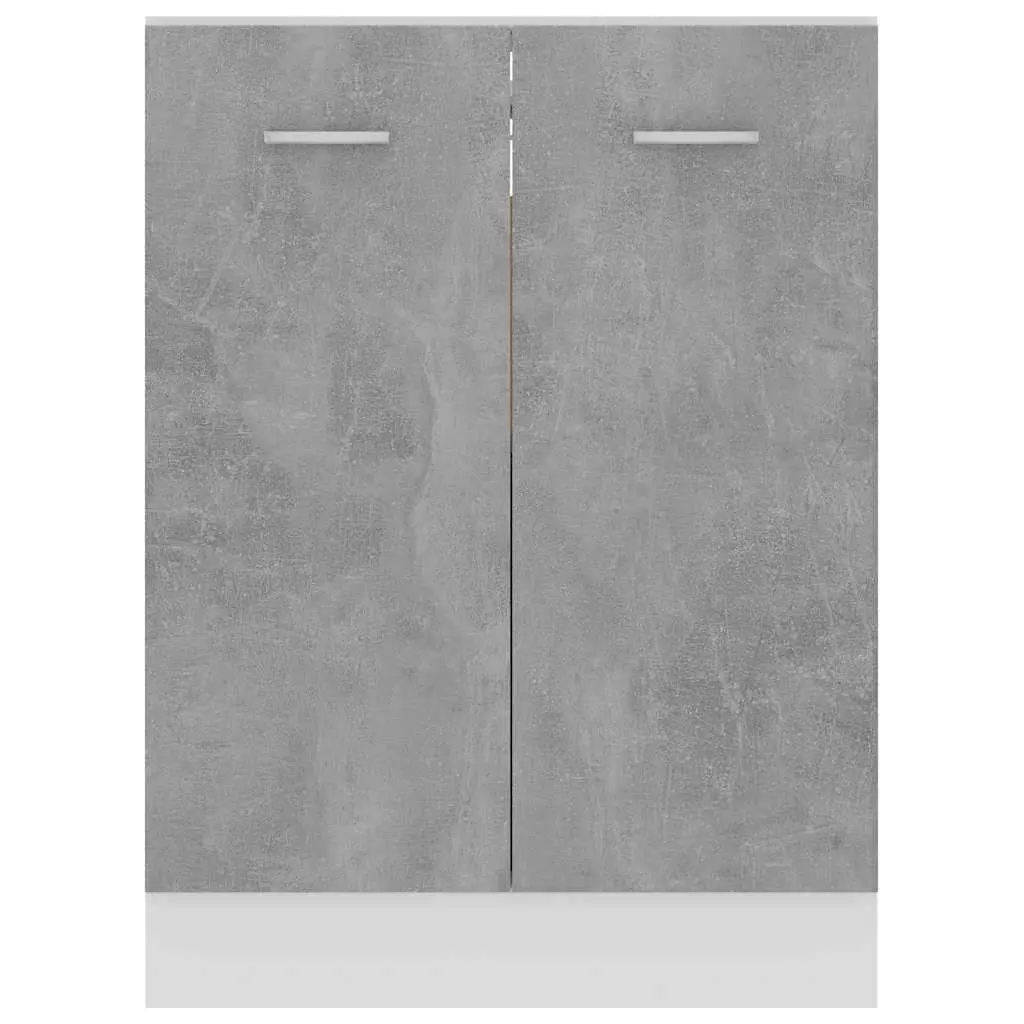 Grey Storage Cupboard with Two Doors and Shelves