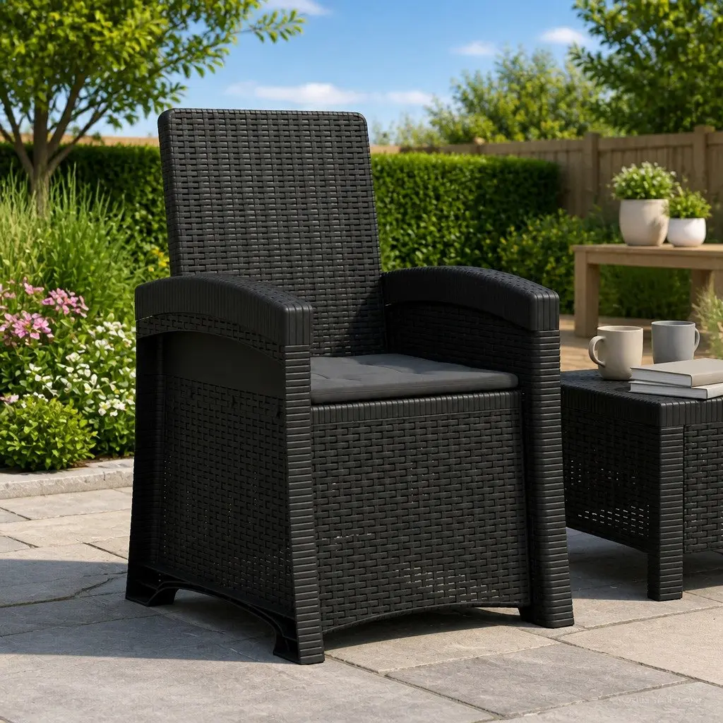 Reclining Garden Chair in Anthracite