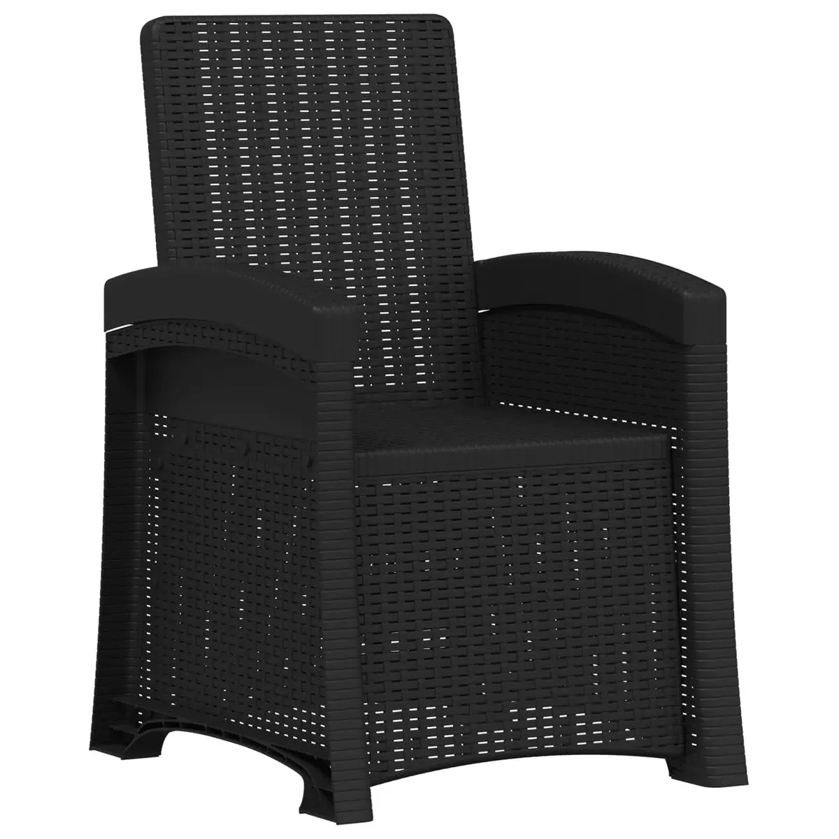 Reclining Outdoor Chair Polypropylene Anthracite 2 Pcs Garden Patio