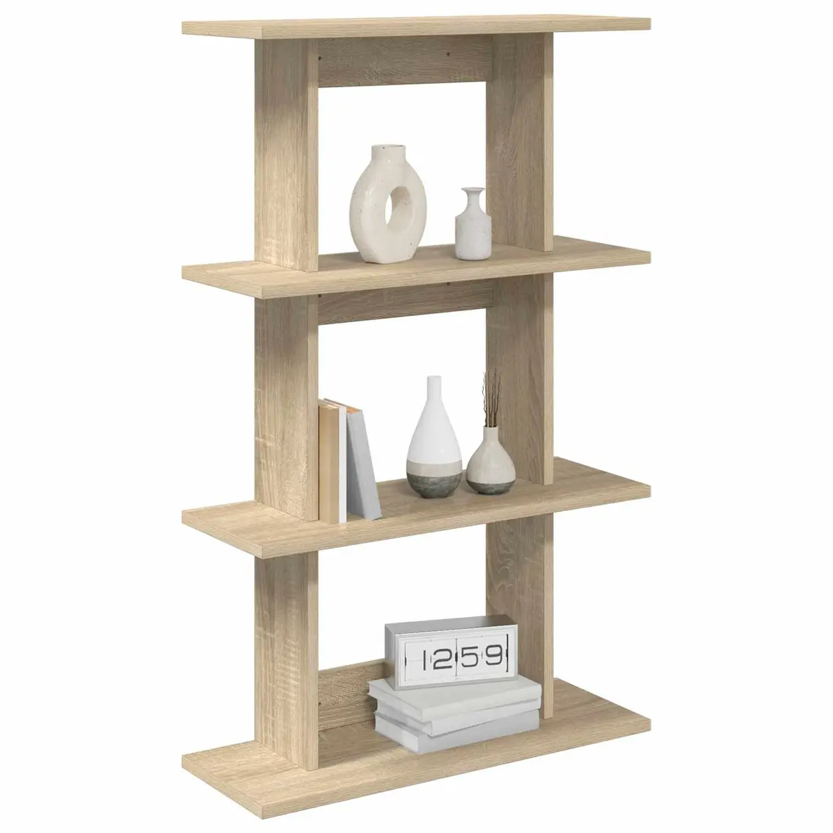 Brown Sonoma Oak Wall-Mounted Shelf for Display