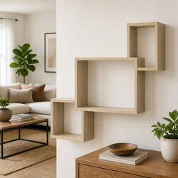 Sleek Wall-Mounted Shelf in Sonoma Oak Brown