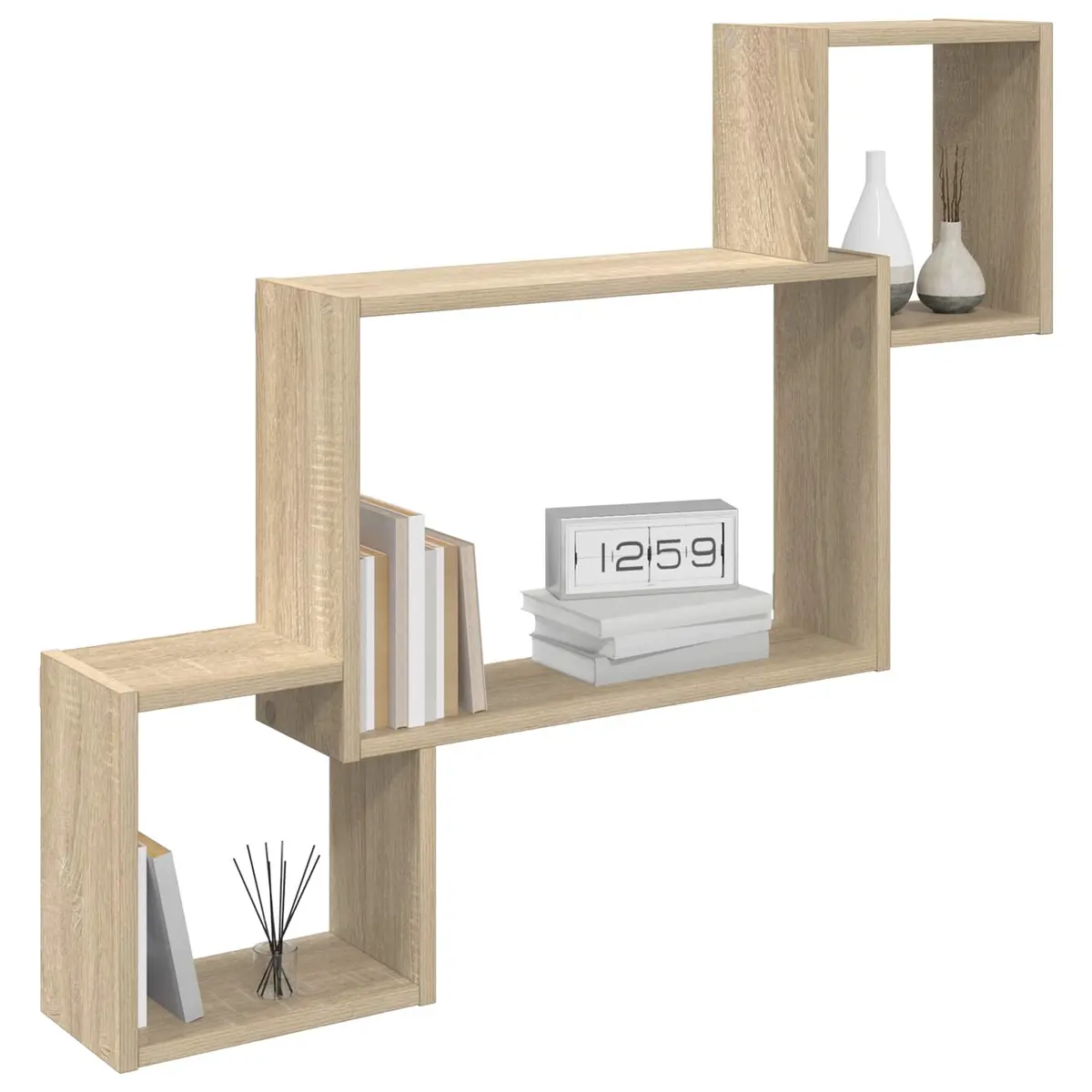 Wall-Mounted Shelf in Sonoma Oak Brown