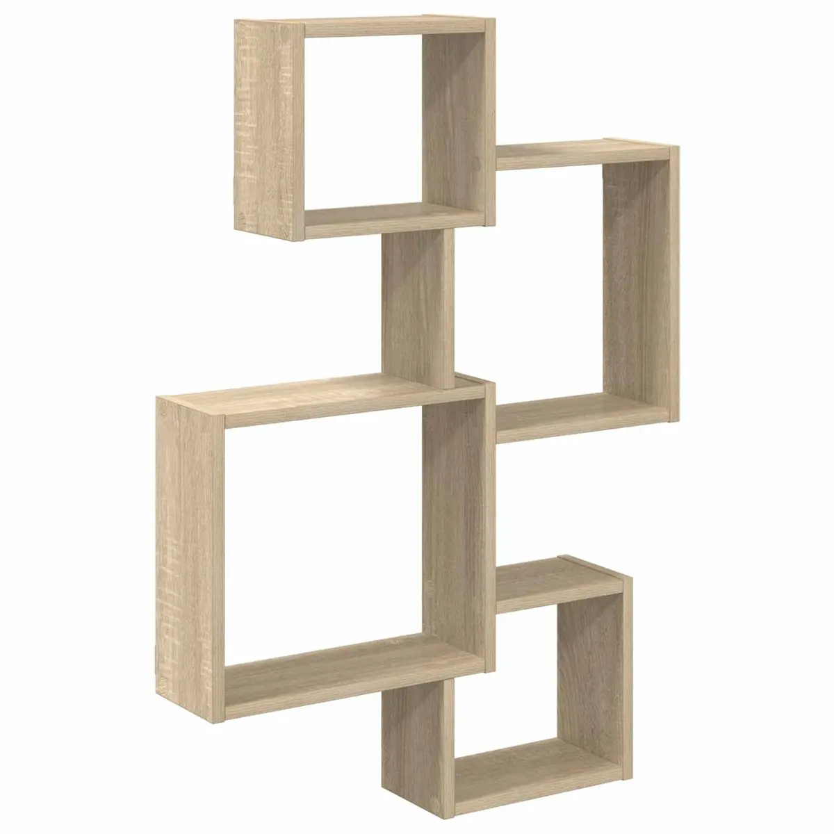Brown Sonoma Oak Wall Cube Shelves for Display