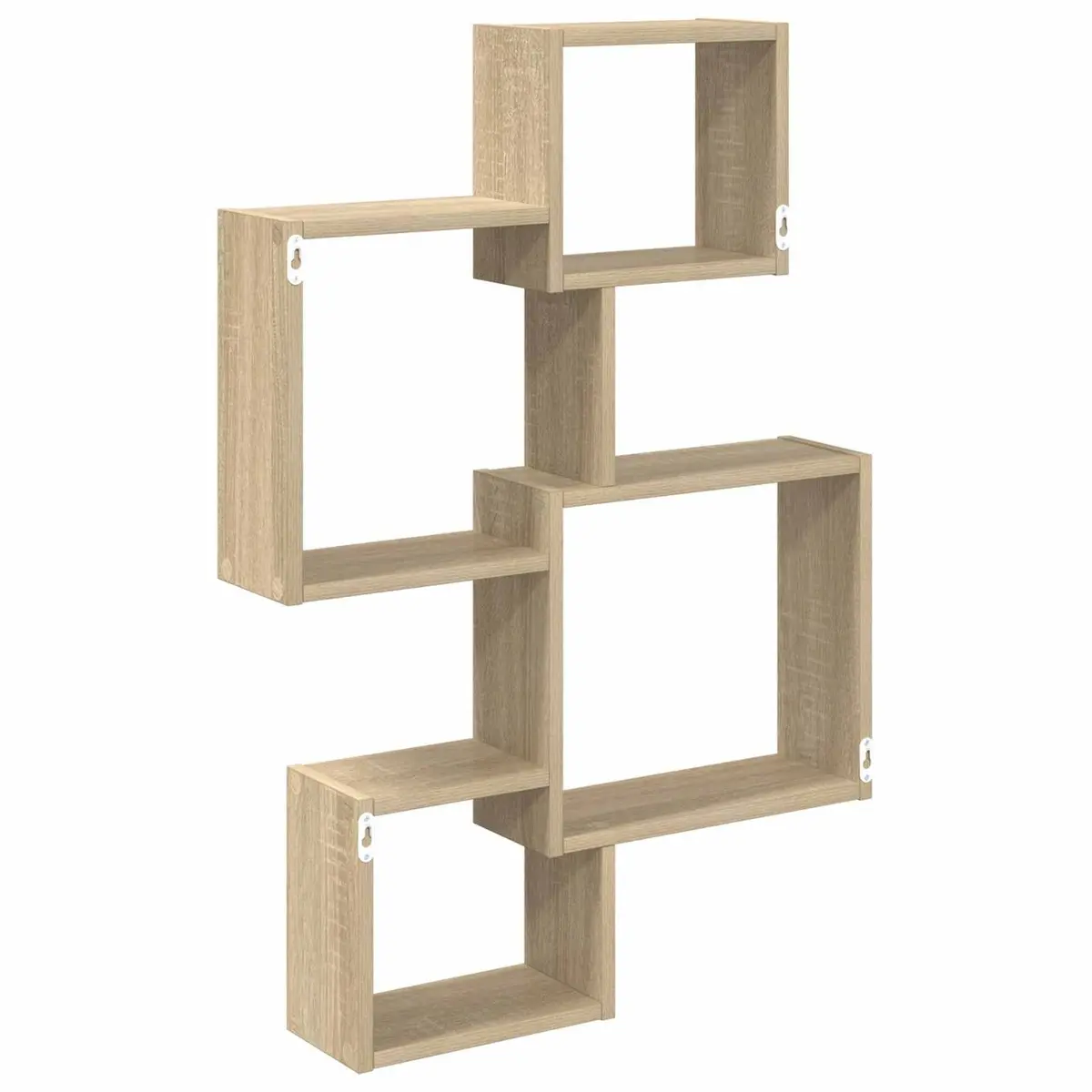 Brown Sonoma Oak Wall Cube Shelves for Display