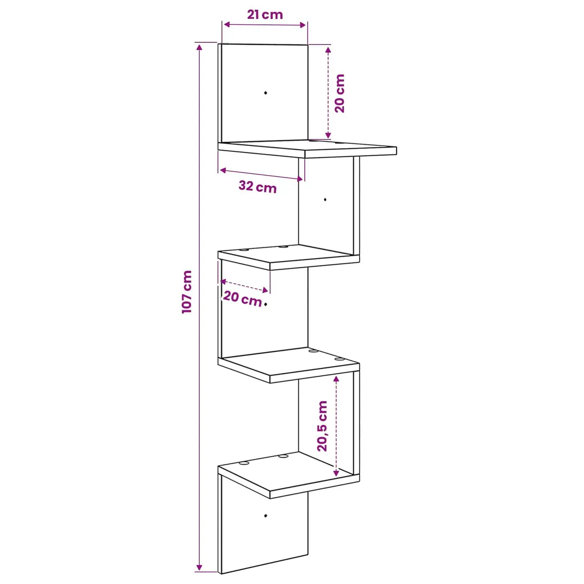 Brown Engineered Wood Wall Shelf for Organized Storage