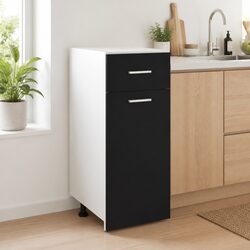 Durable Black Kitchen Cabinet Drawer Bottom with Shelves