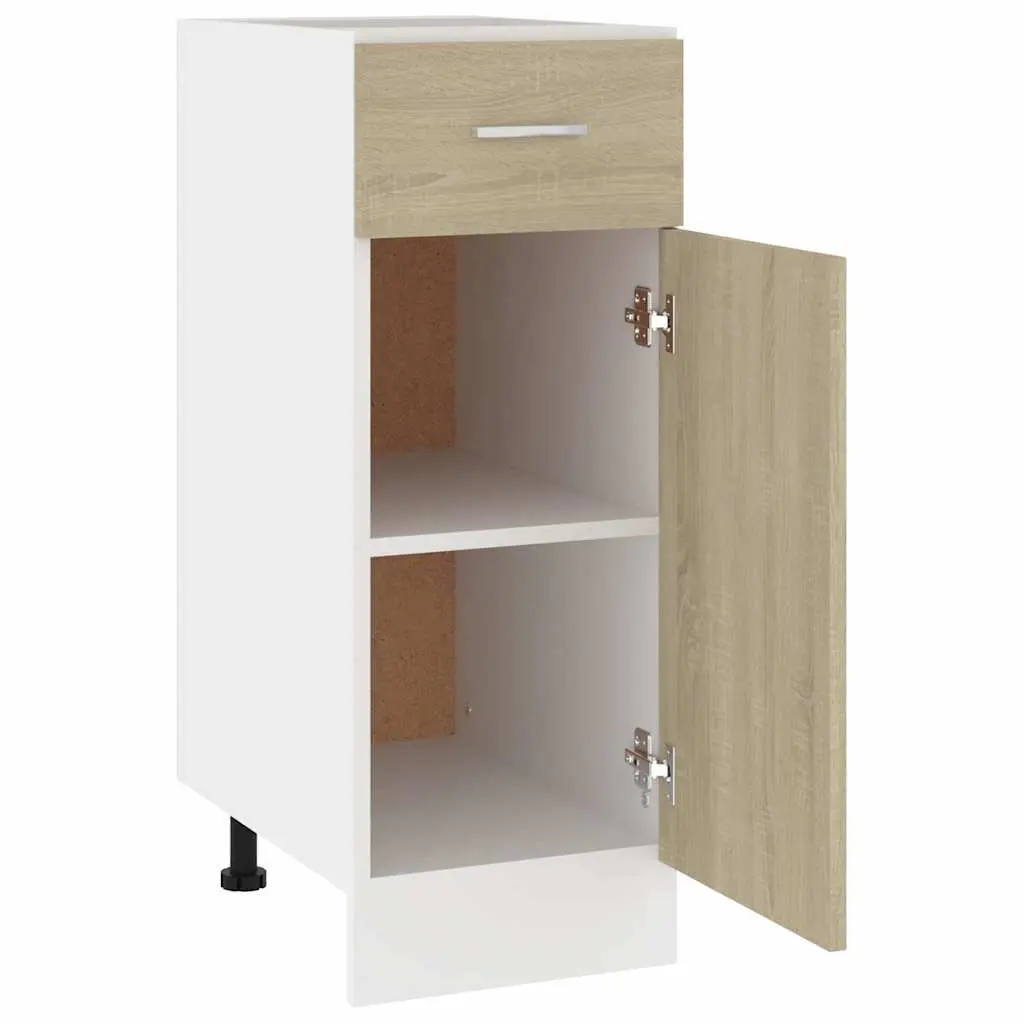 Brown Engineered Wood Kitchen Storage Cabinet