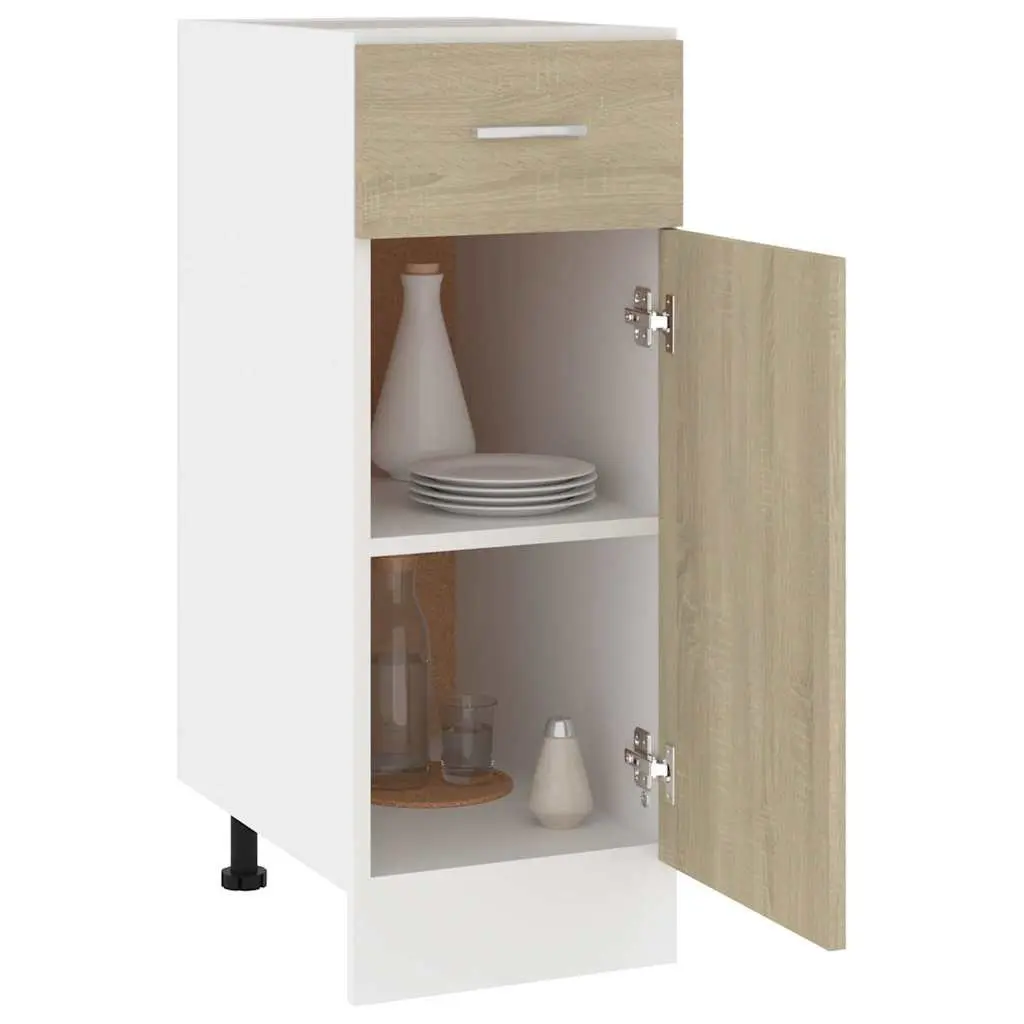 Brown Engineered Wood Kitchen Storage Cabinet