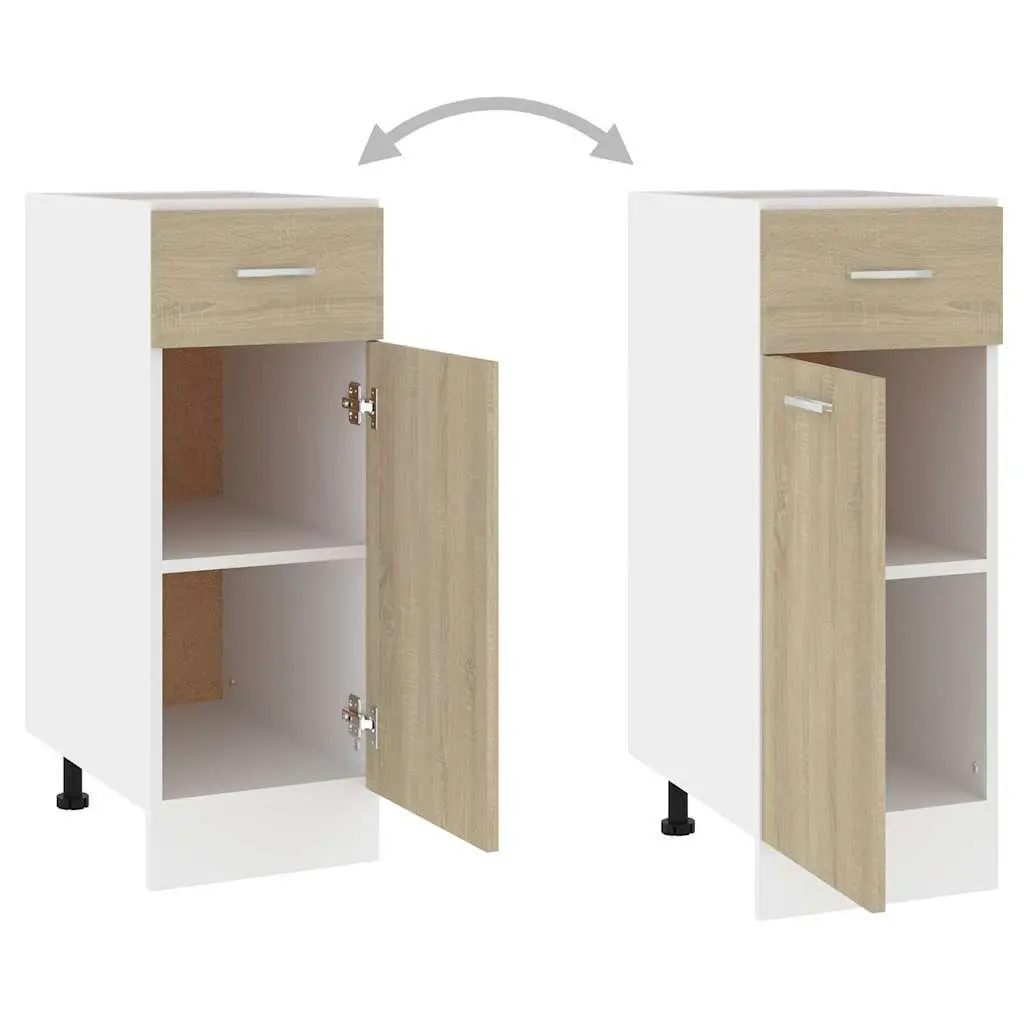 Brown Engineered Wood Kitchen Storage Cabinet
