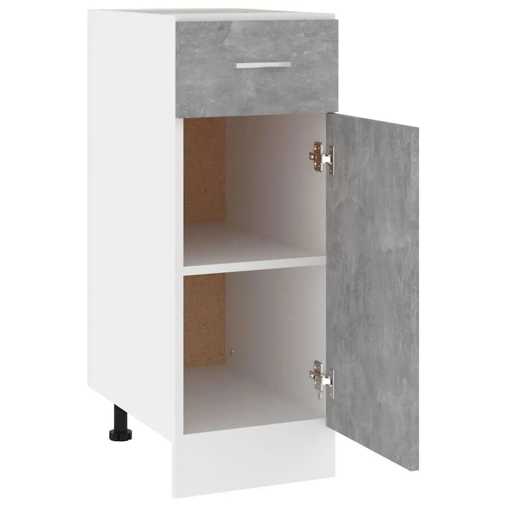 Grey Kitchen Storage Cupboard with Organiser Drawer