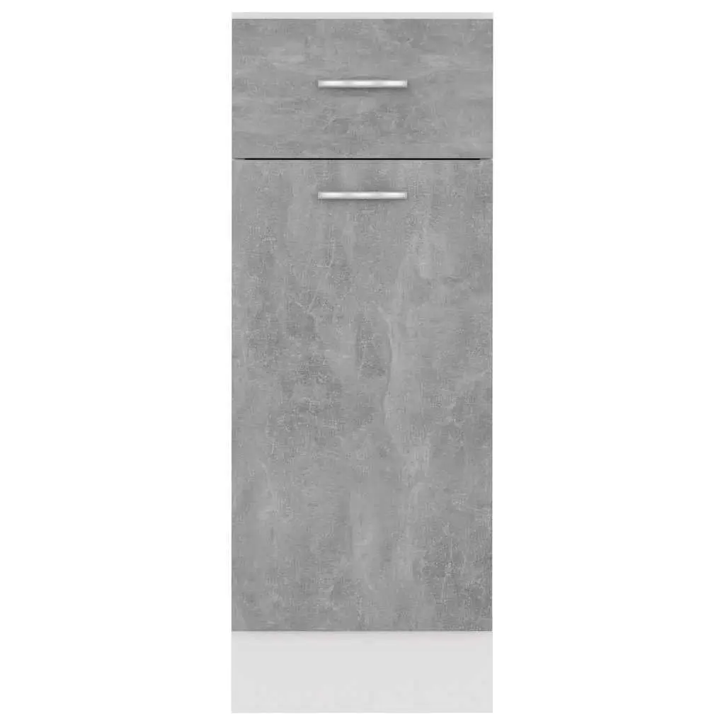 Grey Kitchen Storage Cupboard with Organiser Drawer