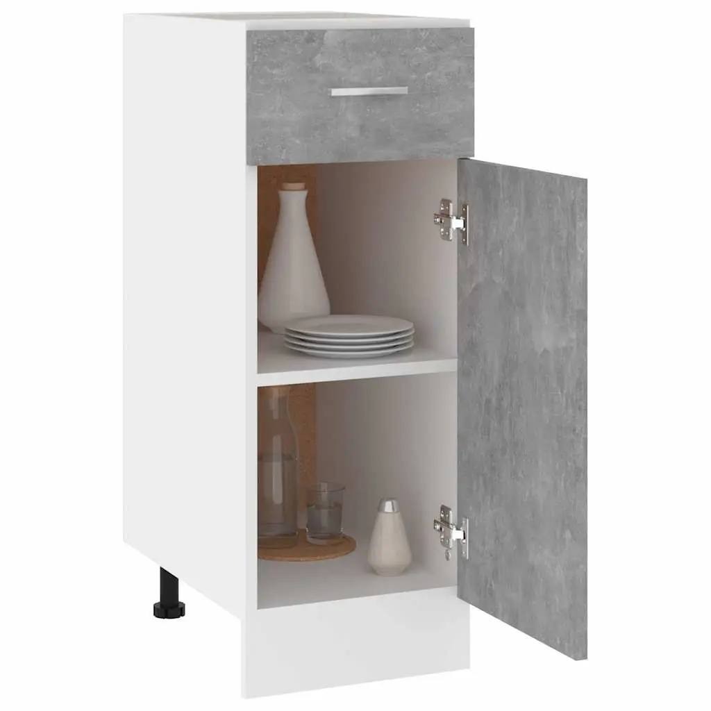 Grey Kitchen Storage Cupboard with Organiser Drawer
