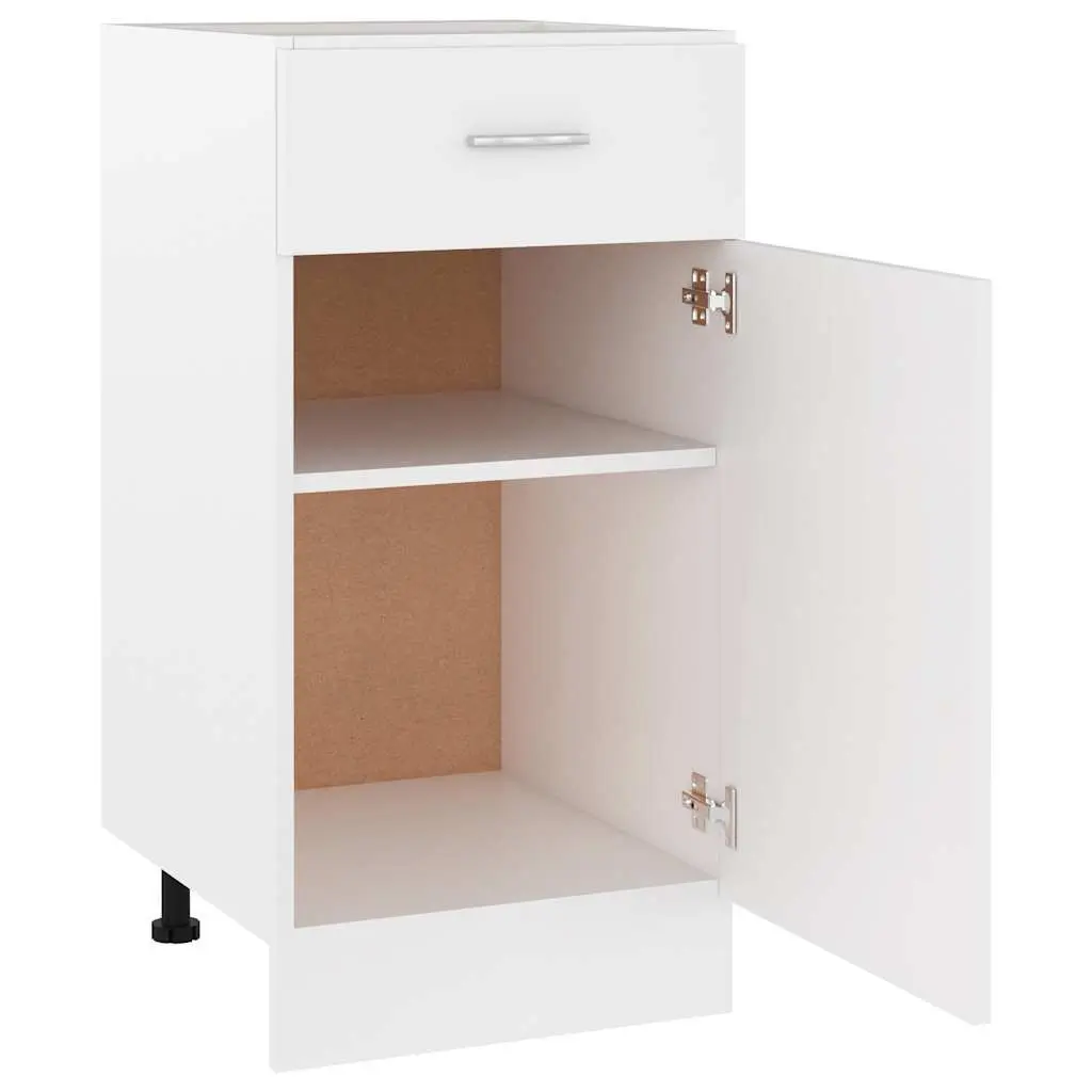 White Kitchen Drawer Storage Sideboard 40x46x81.5cm
