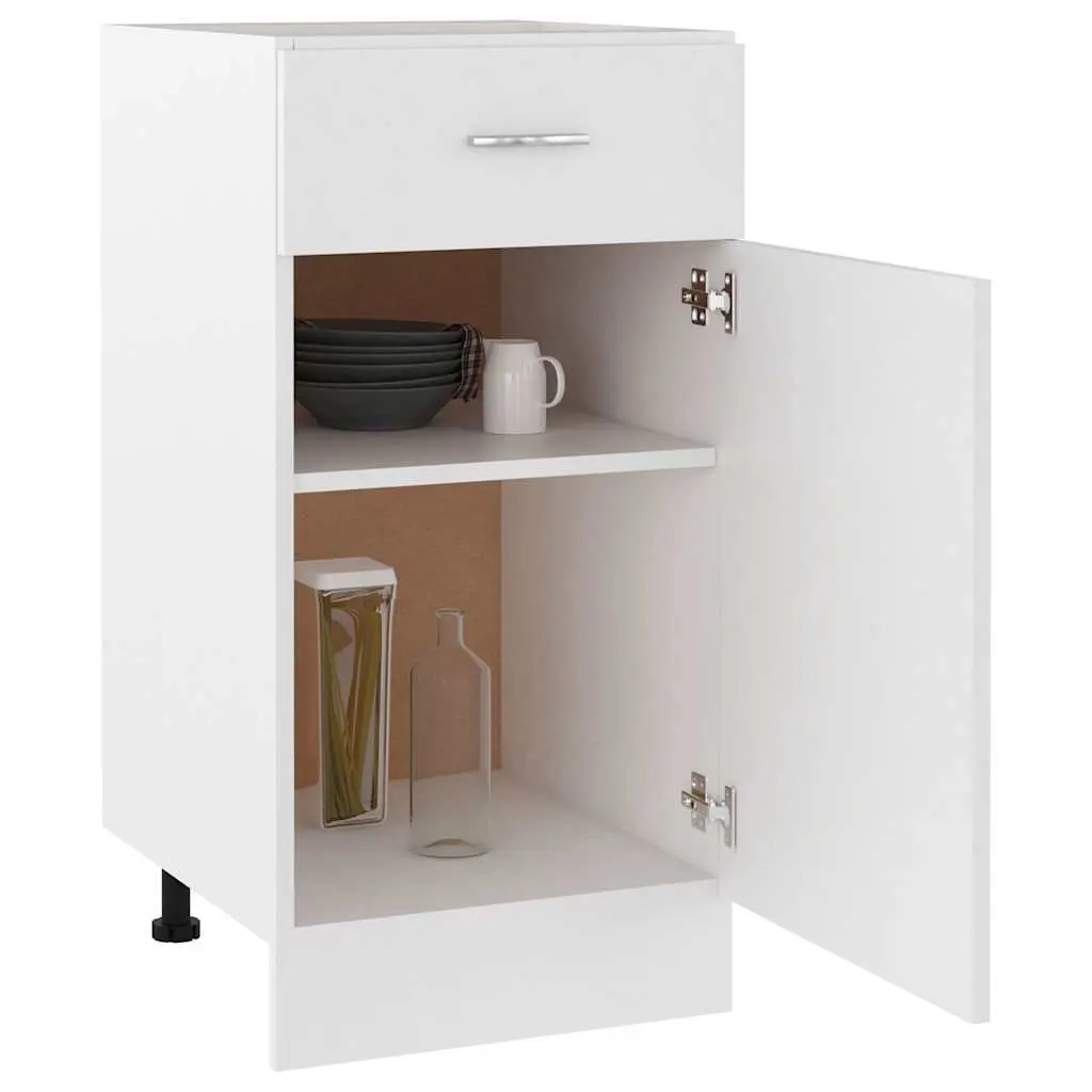 White Kitchen Drawer Storage Sideboard 40x46x81.5cm