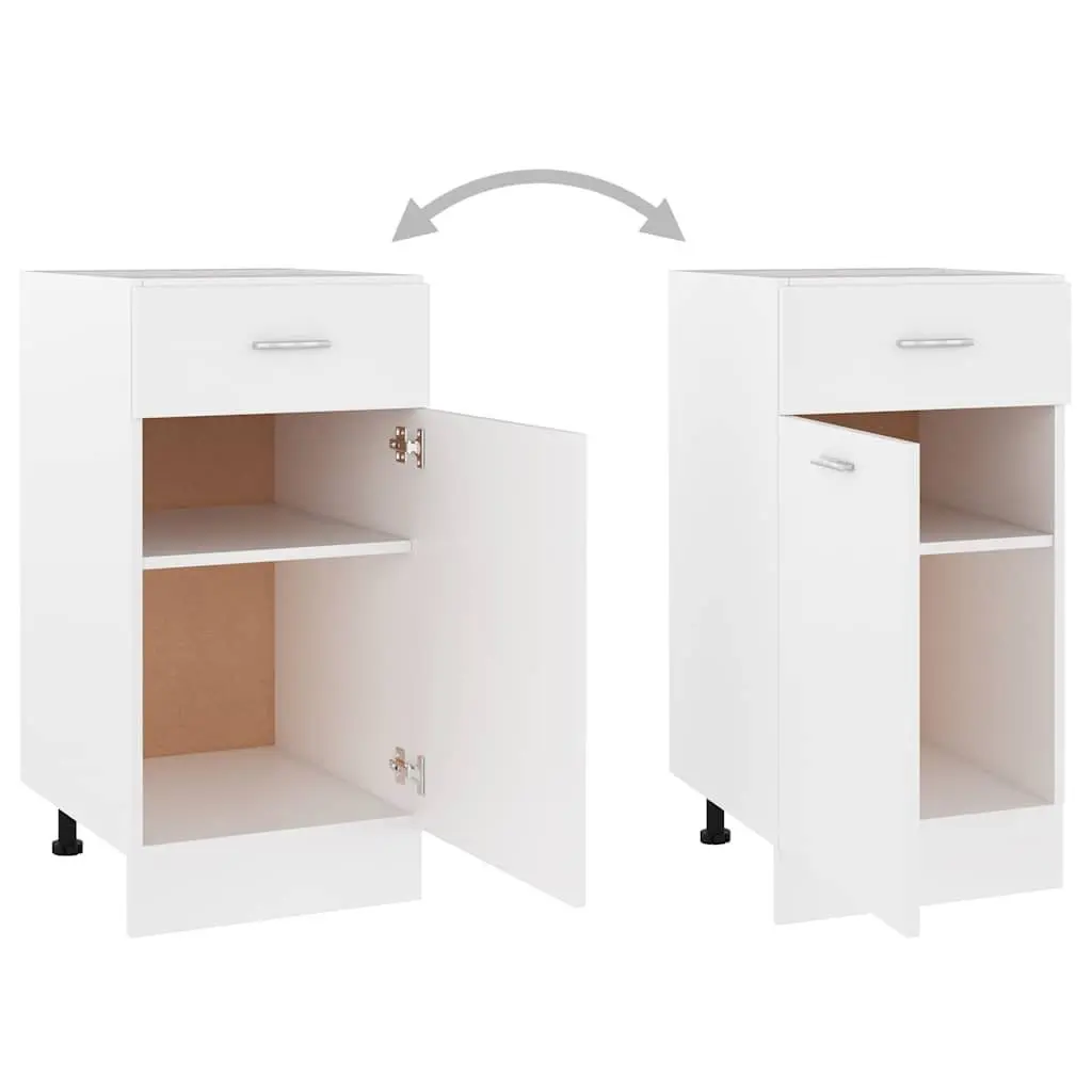 White Kitchen Drawer Storage Sideboard 40x46x81.5cm