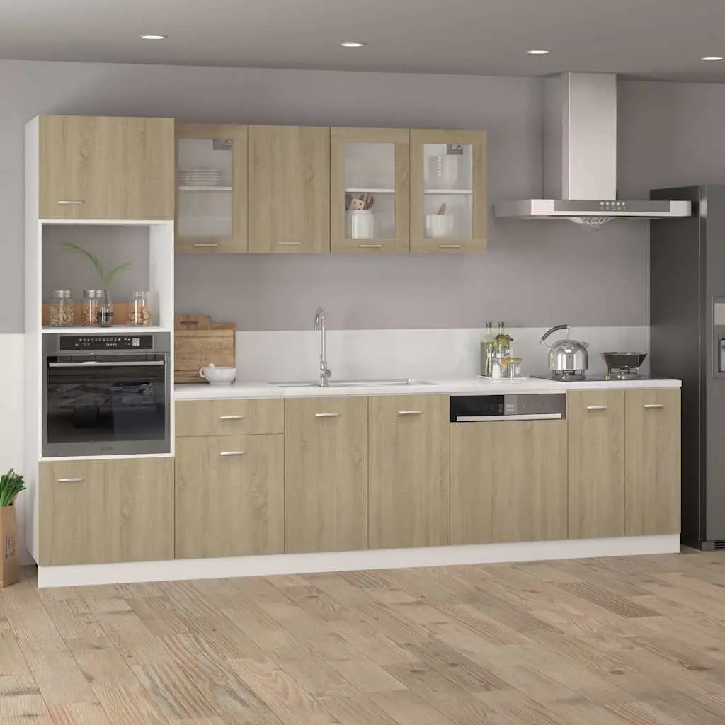 Brown Engineered Wood Drawer Cabinet