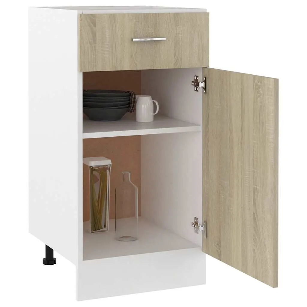 Brown Engineered Wood Drawer Cabinet