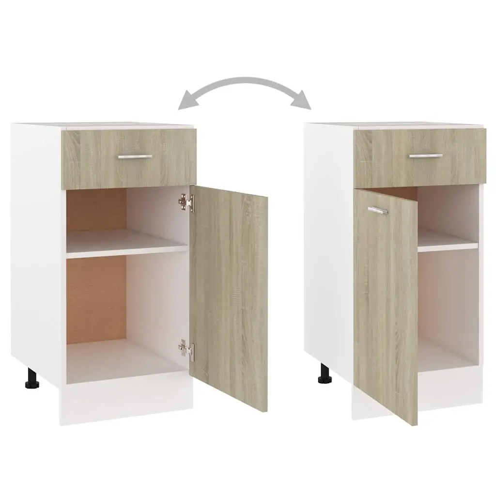 Brown Engineered Wood Drawer Cabinet