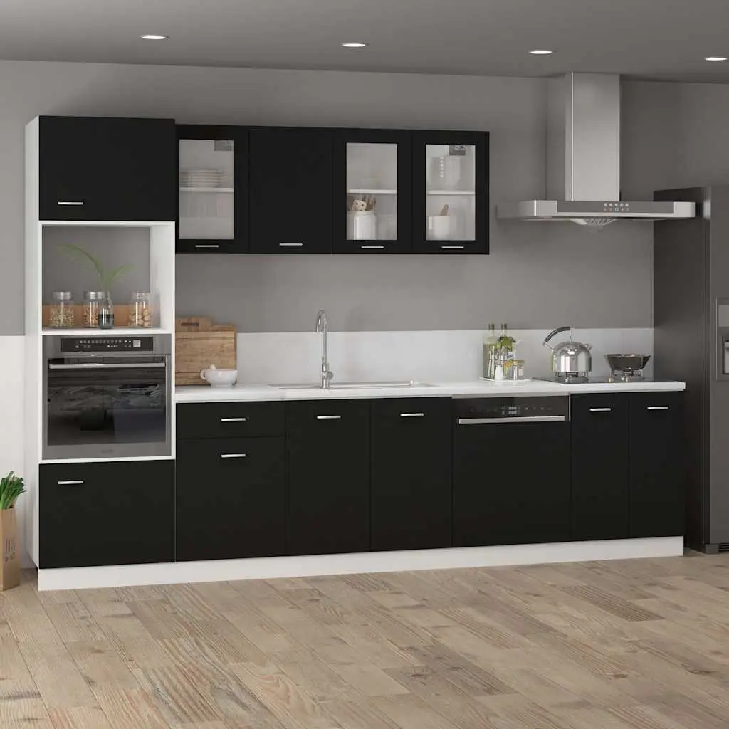 Black Engineered Wood Drawer Bottom Cabinet