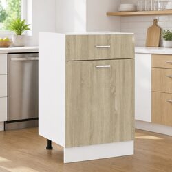 Engineered Wood Kitchen Drawer Cabinet with Shelves