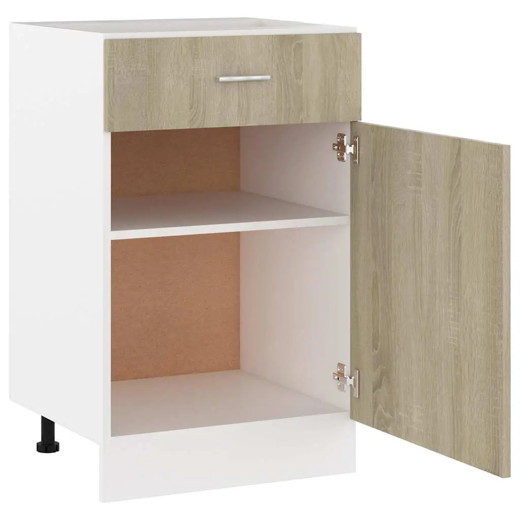 Engineered Wood Kitchen Drawer Cabinet with Shelves