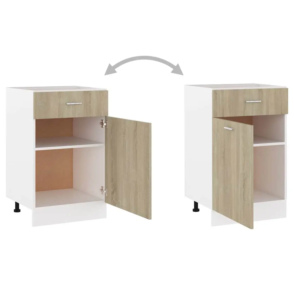 Engineered Wood Kitchen Drawer Cabinet with Shelves