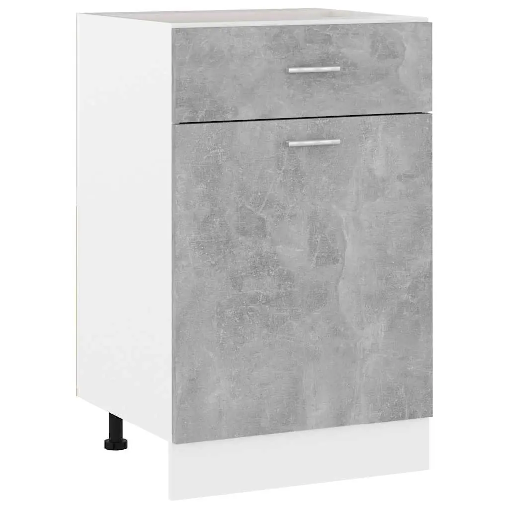 Grey Kitchen Drawer Bottom Cabinet with Shelves