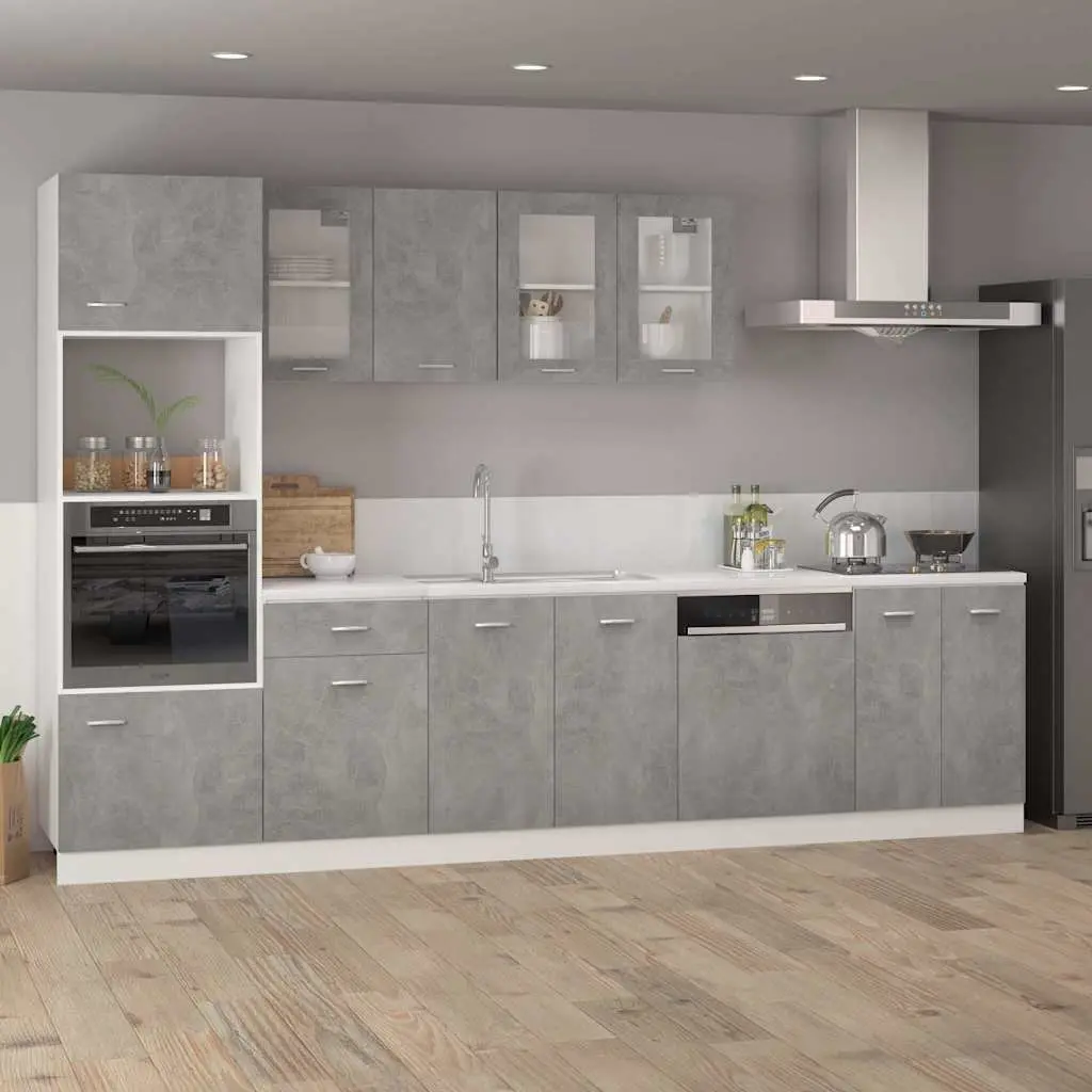 Grey Kitchen Drawer Bottom Cabinet with Shelves