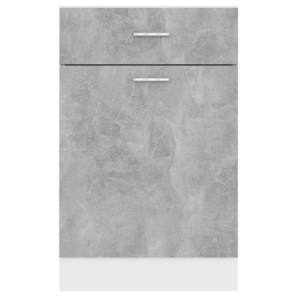 Grey Kitchen Drawer Bottom Cabinet with Shelves