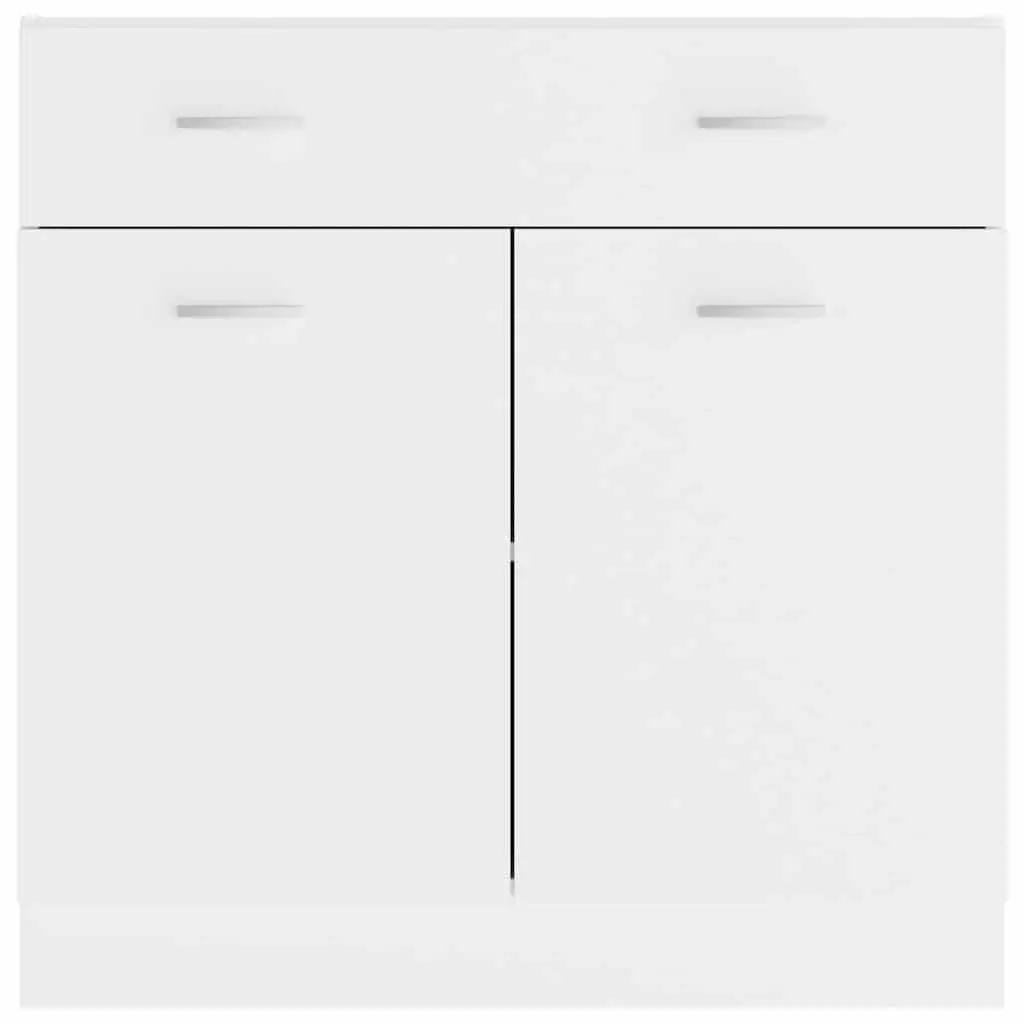 White Kitchen Cabinet with Storage Unit