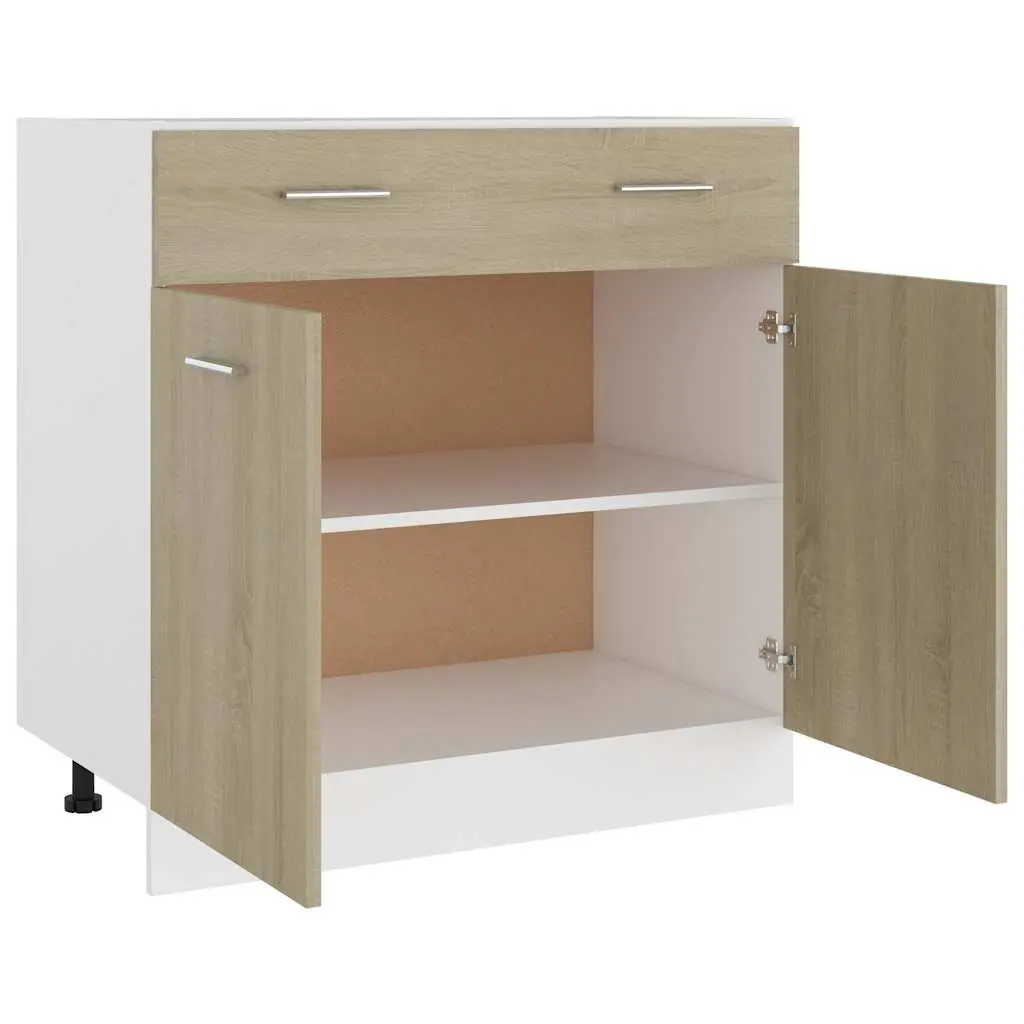 Brown Engineered Wood Kitchen Storage Drawer