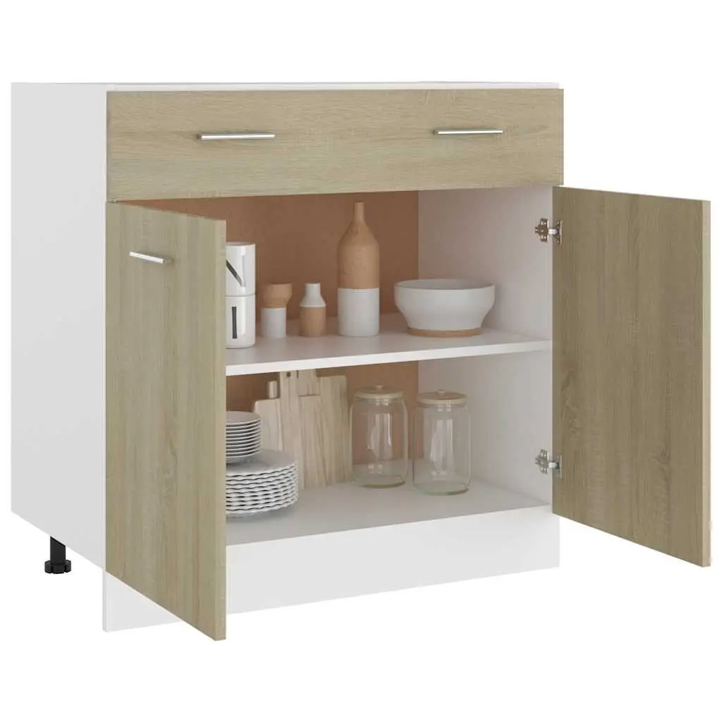 Brown Engineered Wood Kitchen Storage Drawer