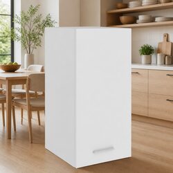 White Wall-Mounted Kitchen Cabinet Storage Unit 29.5x31x60cm Hanging Organiser