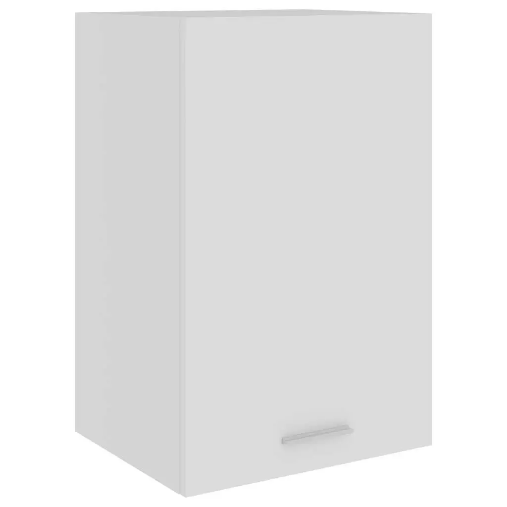 Wall-Mounted White Kitchen Cabinet with Shelves