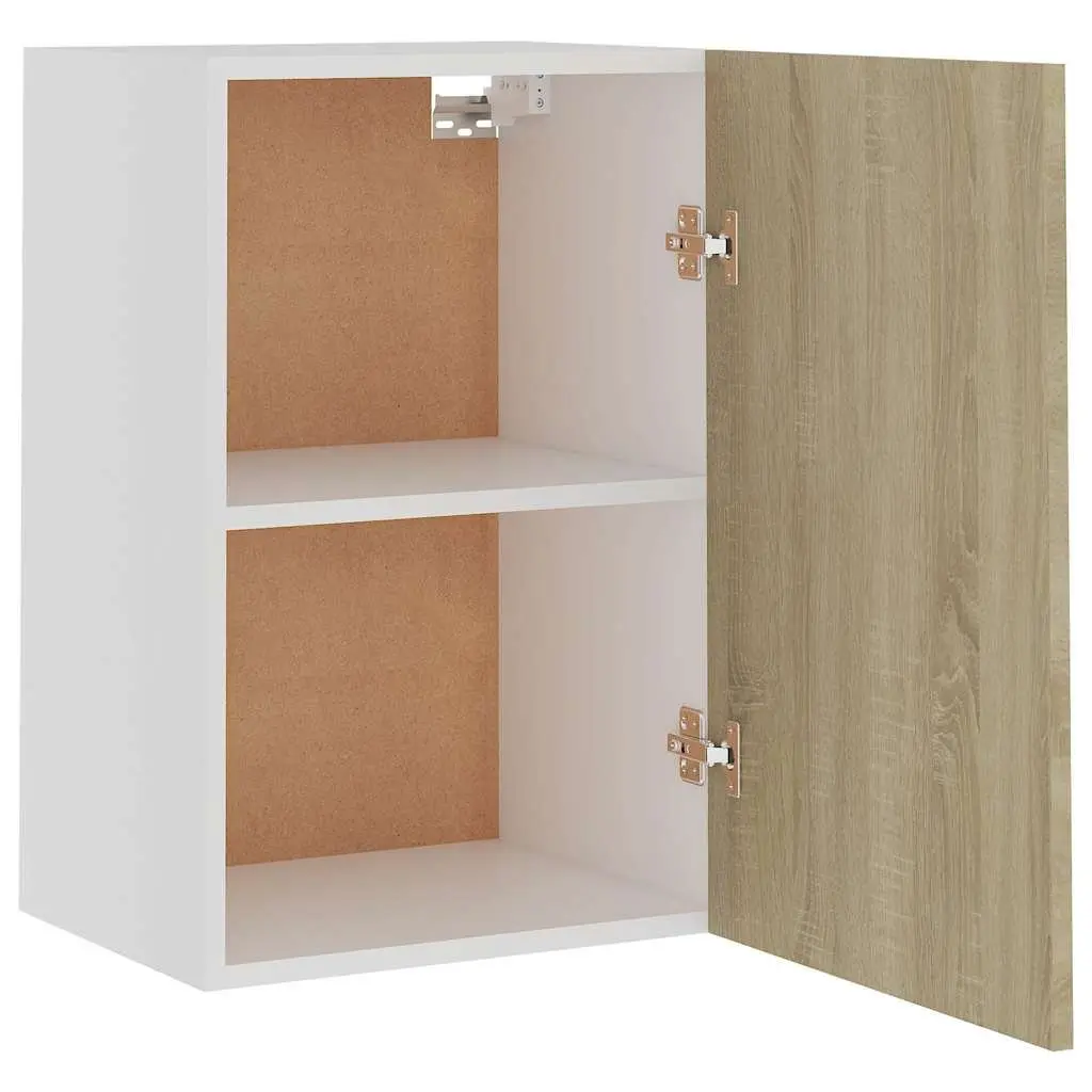 Brown Hanging Kitchen Cabinet with Organiser Shelves