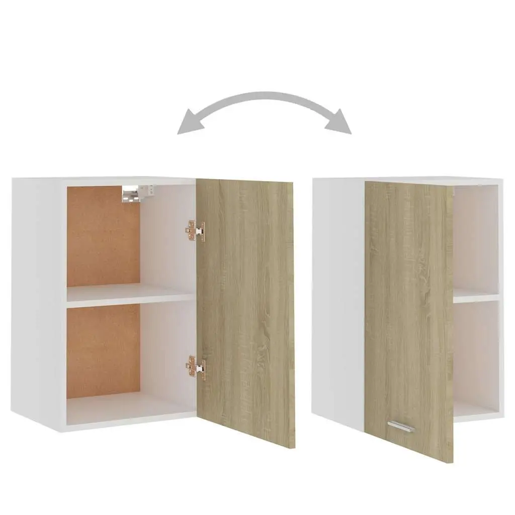 Brown Hanging Kitchen Cabinet with Organiser Shelves