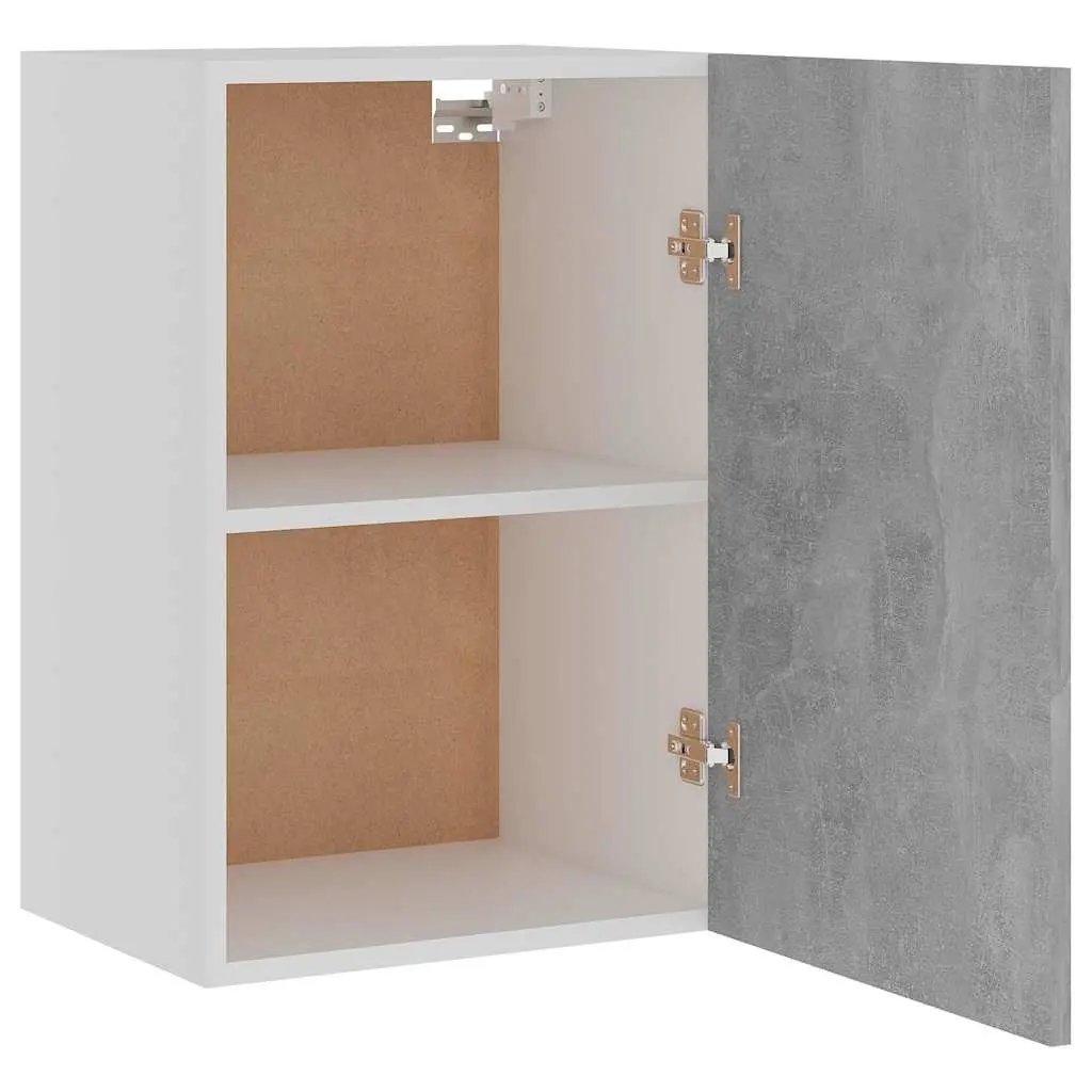 Grey Hanging Kitchen Cabinet with Shelves