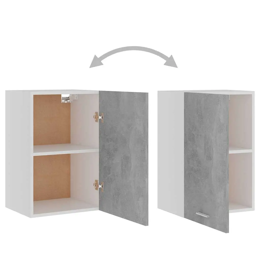 Grey Hanging Kitchen Cabinet with Shelves