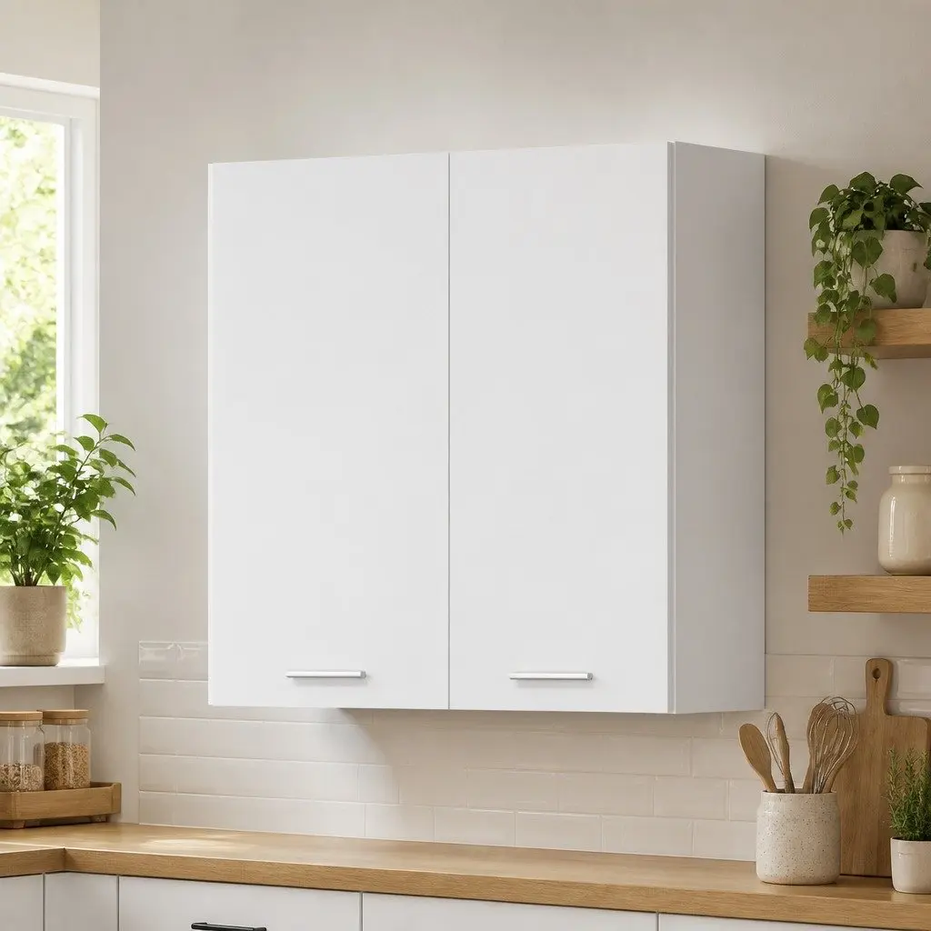 Wall-Mounted Kitchen Cabinet with Two Shelves