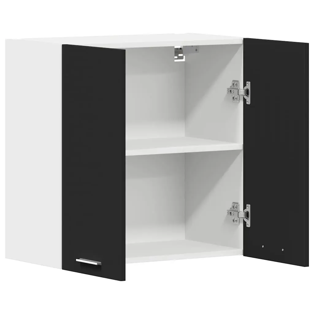 Black Engineered Wood Hanging Kitchen Cabinet