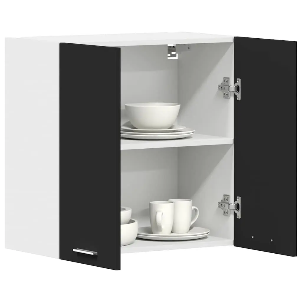 Black Engineered Wood Hanging Kitchen Cabinet