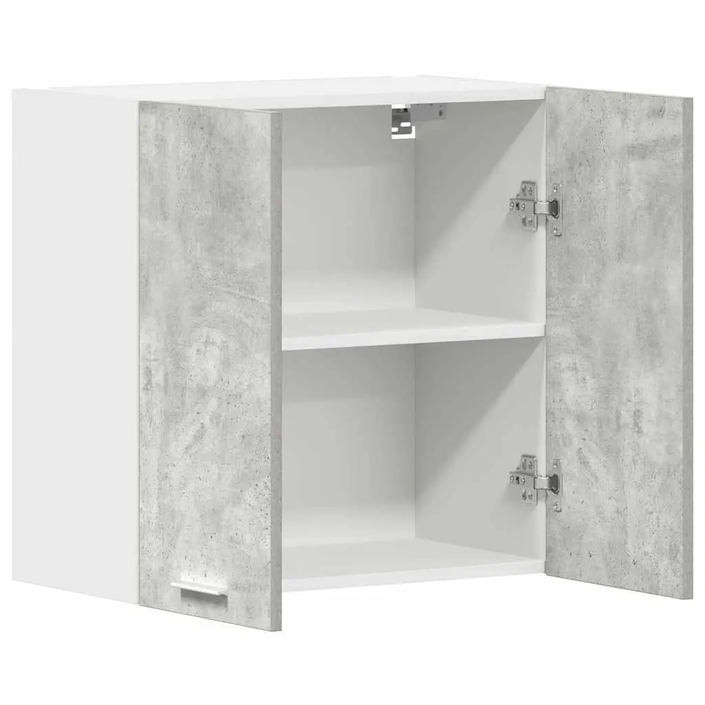 Grey Hanging Kitchen Storage Cabinet with Shelves