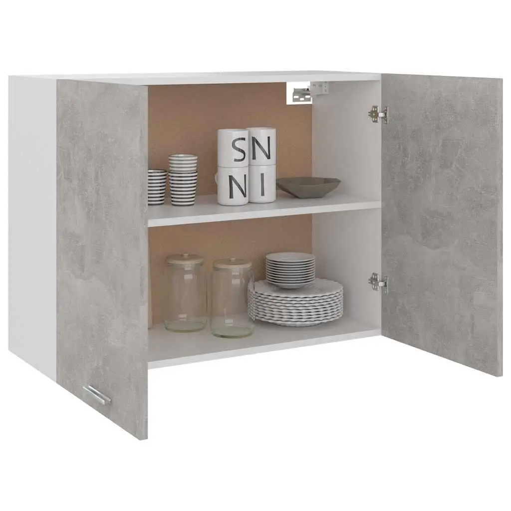Grey Hanging Kitchen Cabinet with Two Doors