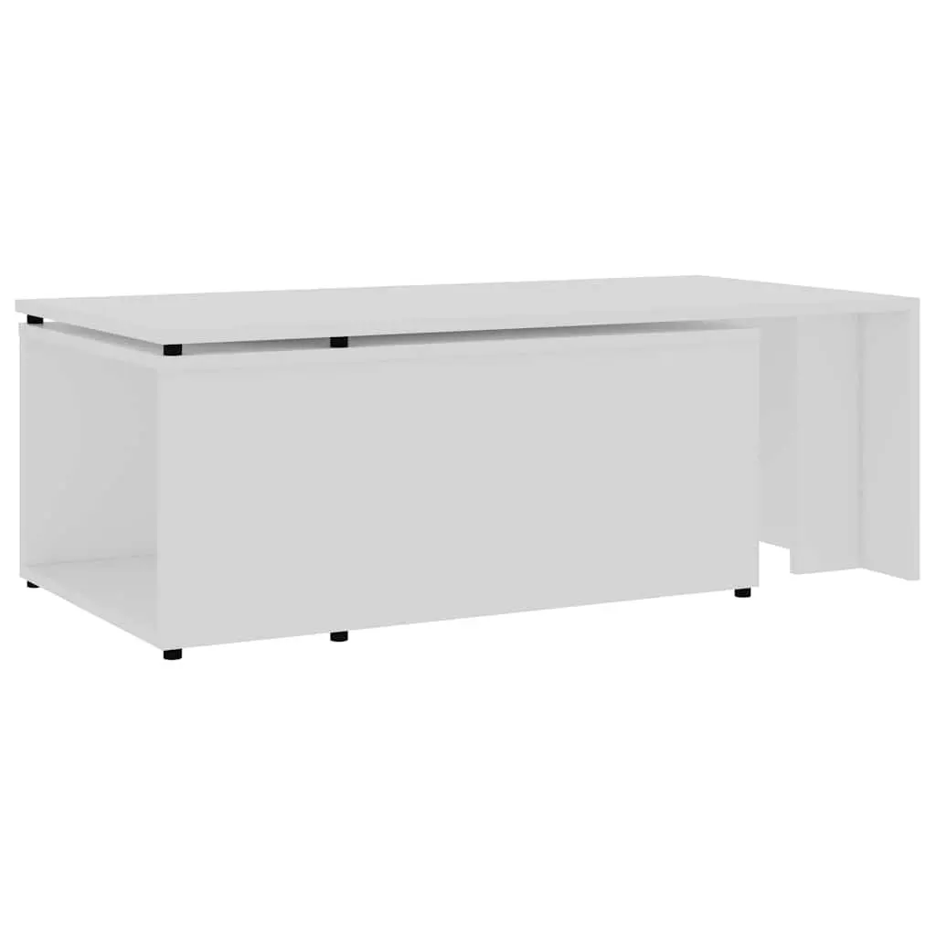White Engineered Wood Coffee Table 150x50x35 cm