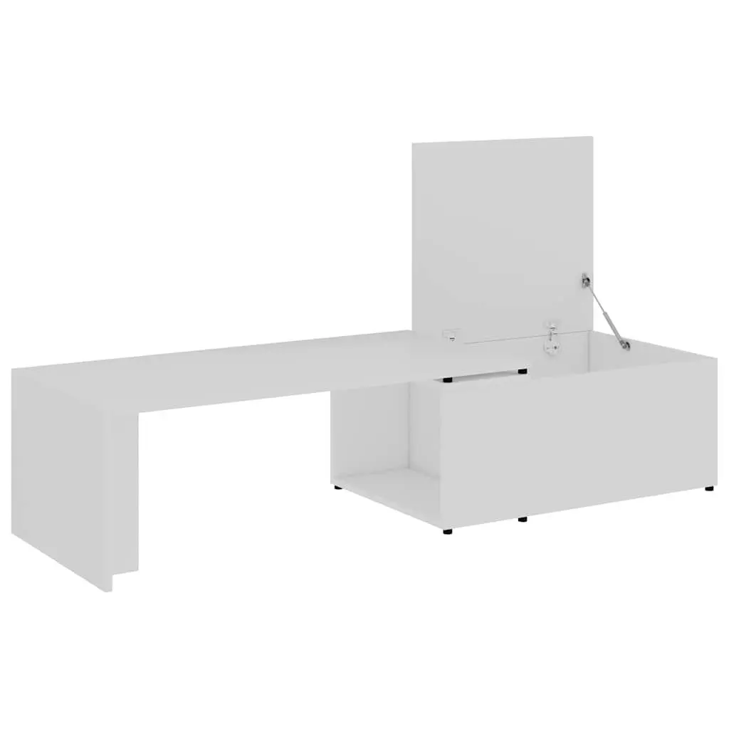 White Engineered Wood Coffee Table 150x50x35 cm